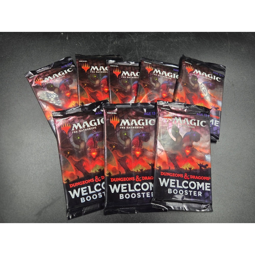 MTG Magic DND Dungeons & Dragons Welcome Booster Pack Lot of 8 Sealed